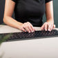 CHERRY KW 9100 SLIM clavier Universel RF sans fil + Bluetooth QWERTZ Suisse Noir