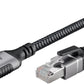 Goobay 70696 changeur de genre de câble USB C RJ-45 Noir, Argent