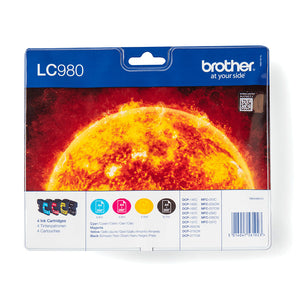 Brother LC-980VALBPDR cartouche d'encre 4 pièce(s) Original Noir, Cyan, Magenta, Jaune