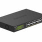 NETGEAR GS324P Non-géré Gigabit Ethernet (10/100/1000) Connexion Ethernet, supportant l'alimentation via ce port (PoE) 1U Noir
