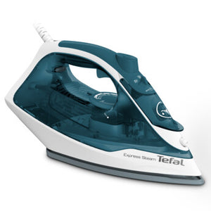Tefal FV2839 Fer à repasser à sec ou à vapeur Semelle en cérilium 2400 W Bleu, Blanc