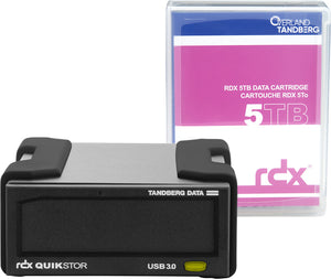 Overland-Tandberg O-T Kit de lecteur RDX avec cassette de 5 To, externe, noir, USB3+