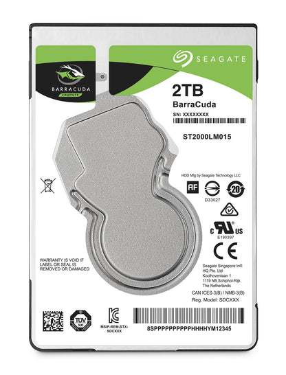 Seagate Barracuda 2.5" disque dur 2 To 5400 tr/min 128 Mo 2.5" Série ATA III