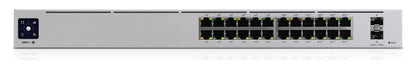 Ubiquiti UniFi Pro 24-Port PoE Géré L2/L3 Gigabit Ethernet (10/100/1000) Connexion Ethernet, supportant l'alimentation via ce port (PoE) 1U Argent