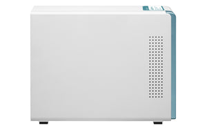 QNAP TS-231K serveur de stockage NAS Tower Annapurna Labs Alpine AL-214 1 Go DDR3 0 To QNAP QTS Turquoise, Blanc