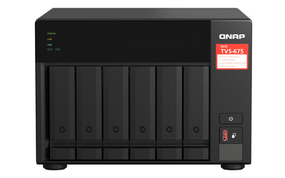 QNAP TVS-675 NAS Tower ZhaoXin KaiXian KX-6000 KX-U6580 8 Go DDR4 0 To QuTS hero Noir