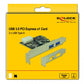 DeLOCK 89243 carte et adaptateur d'interfaces Interne USB 3.2 Gen 1 (3.1 Gen 1)