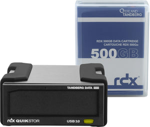 Overland-Tandberg O-T Kit de lecteur RDX avec cassette de 500 Go, externe, noir, USB3+