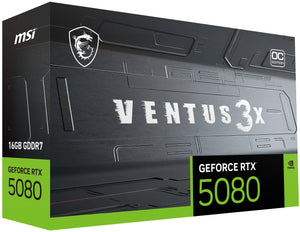 MSI VENTUS GeForce RTX5080 16G 3X OC NVIDIA GeForce RTX 5080 16 Go GDDR7