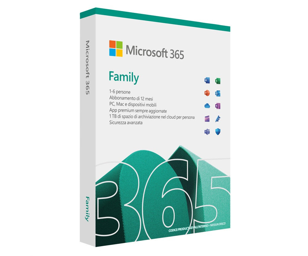 Microsoft 365 Family 1 licence(s) Abonnement Italien 1 année(s)
