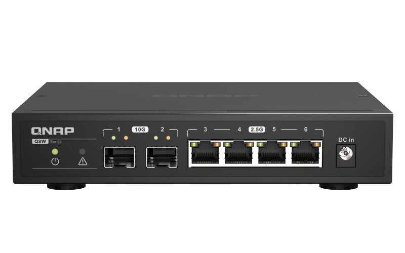 QNAP QSW-2104-2S commutateur réseau Non-géré 2.5G Ethernet Noir