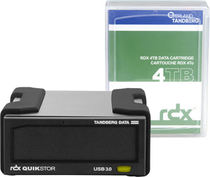 Overland-Tandberg O-T Kit de lecteur RDX avec cassette de 4 To, externe, noir, USB3+