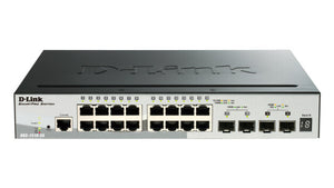 D-Link DGS-1510-52XMP Géré L3 Gigabit Ethernet (10/100/1000) Connexion Ethernet, supportant l'alimentation via ce port (PoE) Noir