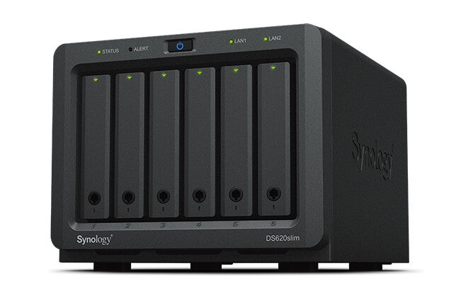 Synology DiskStation DS620SLIM serveur de stockage NAS Bureau Intel® Celeron® J3355 2 Go DDR3L 0 To DiskStation Manager Noir