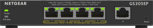NETGEAR 5-Port Gigabit Ethernet PoE+ Plus Switch (GS305EP) Géré L2/L3 Gigabit Ethernet (10/100/1000) Connexion Ethernet, supportant l'alimentation via ce port (PoE) Noir