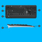 Logitech 920-008677 clavier Souris incluse Universel RF sans fil QWERTZ Suisse Noir, Blanc