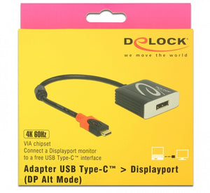 DeLOCK 63312 adaptateur graphique USB 4096 x 2160 pixels Noir