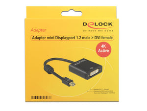 DeLOCK 62603 câble vidéo et adaptateur 0,2 m Mini DisplayPort DVI-I Noir