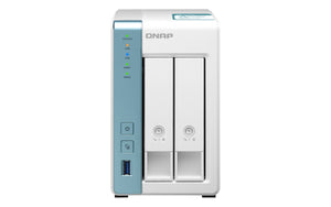 QNAP TS-231K serveur de stockage NAS Tower Annapurna Labs Alpine AL-214 1 Go DDR3 0 To QNAP QTS Turquoise, Blanc
