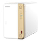QNAP TS-262 NAS Tower Intel® Celeron® N4505 4 Go 0 To QNAP QTS Or, Blanc