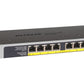 NETGEAR GS108LP Non-géré Gigabit Ethernet (10/100/1000) Connexion Ethernet, supportant l'alimentation via ce port (PoE) 1U Noir, Gris