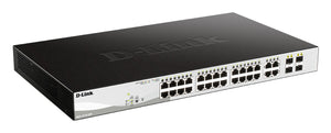 D-Link DGS-1210-24P Géré L2 Gigabit Ethernet (10/100/1000) Connexion Ethernet, supportant l'alimentation via ce port (PoE) Noir