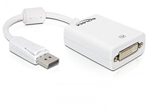 DeLOCK 61765 câble vidéo et adaptateur 0,125 m DisplayPort DVI-I Blanc