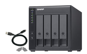 QNAP TR-004 Boîtier de disques de stockage Boîtier disque dur/SSD Noir 2.5/3.5"