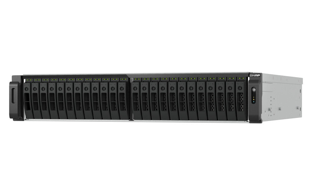 QNAP TS-H3077AFU-R7-64G serveur de stockage NAS Rack (2 U) AMD Ryzen™ 5 64 Go DDR5 0 To QuTS hero Noir, Métallique