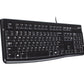 Logitech Keyboard K120 for Business clavier Universel USB QWERTY Espagnole Noir