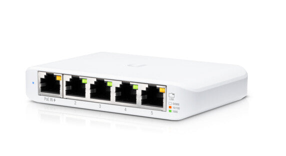 Ubiquiti UniFi USW Flex Mini Géré Gigabit Ethernet (10/100/1000) Connexion Ethernet, supportant l'alimentation via ce port (PoE) Blanc