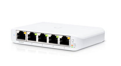 Ubiquiti UniFi USW Flex Mini Géré Gigabit Ethernet (10/100/1000) Connexion Ethernet, supportant l'alimentation via ce port (PoE) Blanc