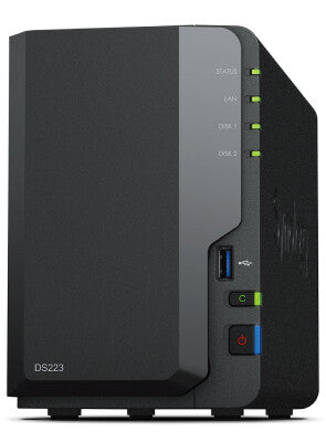 Synology DiskStation DS223 serveur de stockage NAS Bureau Realtek RTD1619B 2 Go DDR4 0 To