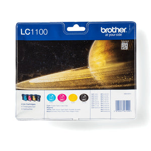 Brother LC1100VALBPDR cartouche d'encre 4 pièce(s) Original Noir, Cyan, Magenta, Jaune