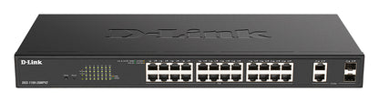 D-Link DGS-1100-26MPV2/B Géré L2 Gigabit Ethernet (10/100/1000) Connexion Ethernet, supportant l'alimentation via ce port (PoE) Noir