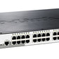 D-Link DGS-1510-28XMP Géré L2/L3 Gigabit Ethernet (10/100/1000) Connexion Ethernet, supportant l'alimentation via ce port (PoE) Noir, Gris