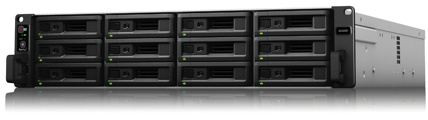 Synology RackStation SA3200D serveur de stockage NAS Rack (2 U) Intel® Xeon® D D-1521 8 Go DDR4 DiskStation Manager Noir, Gris